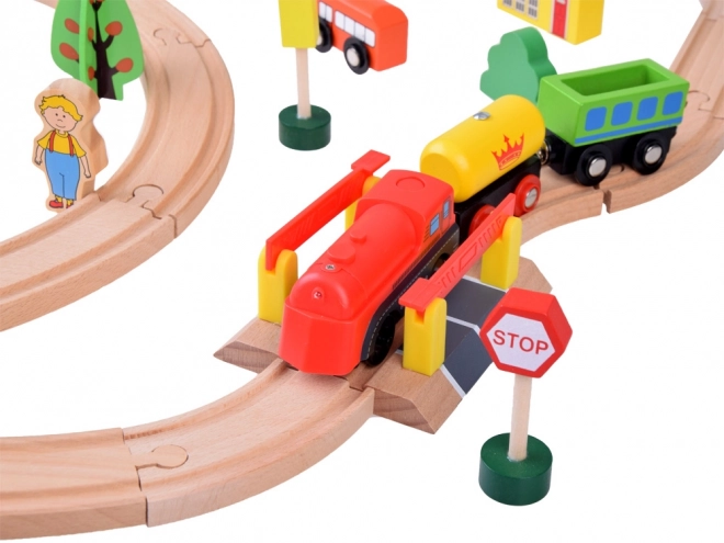 Jeu interactif avec locomotive à piles