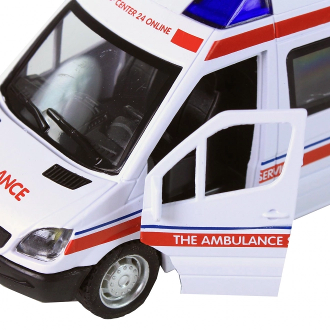 Ambulance en métal - voiture avec son et lumière