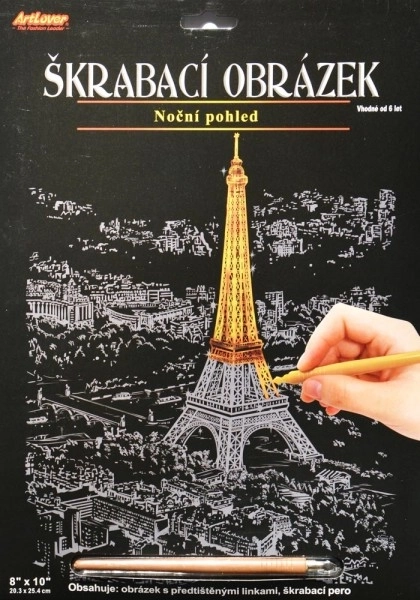 Tableau à gratter vue nocturne