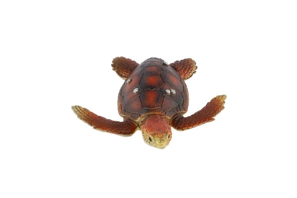 Tortue caouanne en plastique 8 cm dans un sac