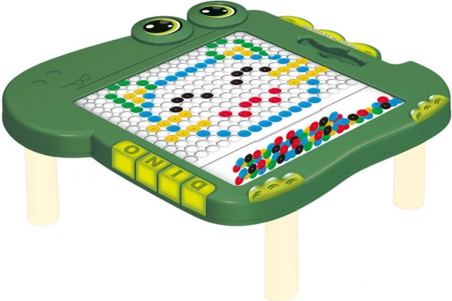 Tableau éducatif magnétique dinosaure – vert
