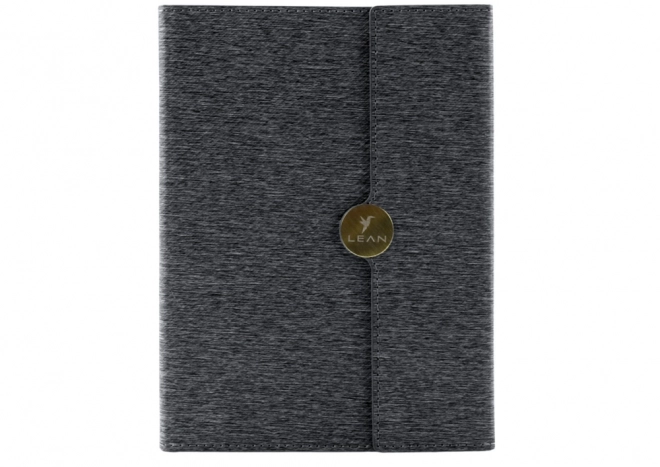 Bloc-notes de bureau noir élégant avec fermeture magnétique