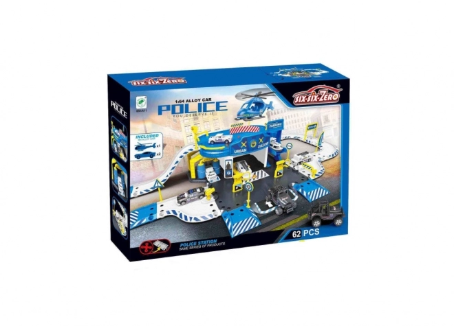 Station de police station-service ensemble de jeu