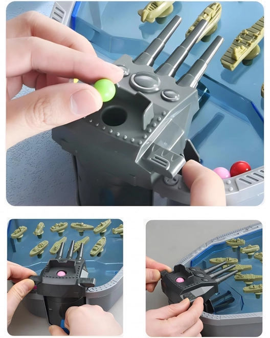 Woopie jeu Bataille à la mer Statky 3D Catapulte à billes
