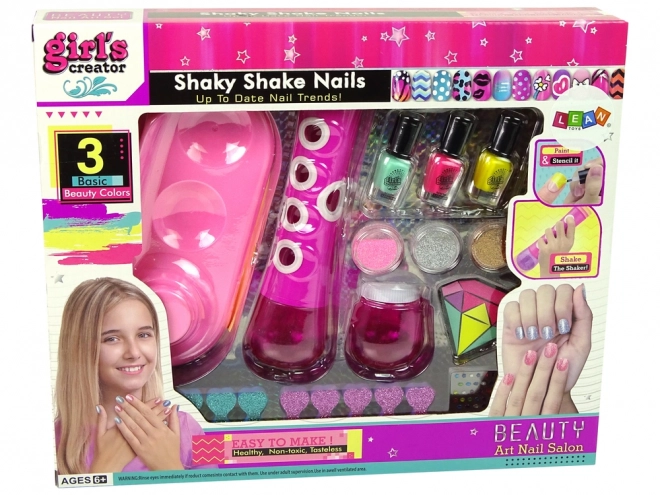 Kit de décoration d'ongles Distributeur de paillettes pour ongles Vernis à ongles Autocollants