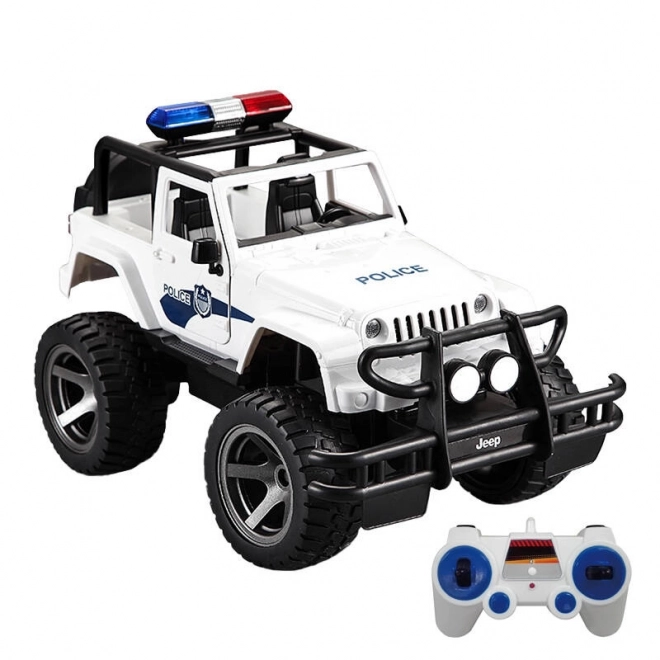 Voiture télécommandée 1:12 Double Eagle (blanche) Jeep (Police) E550-003