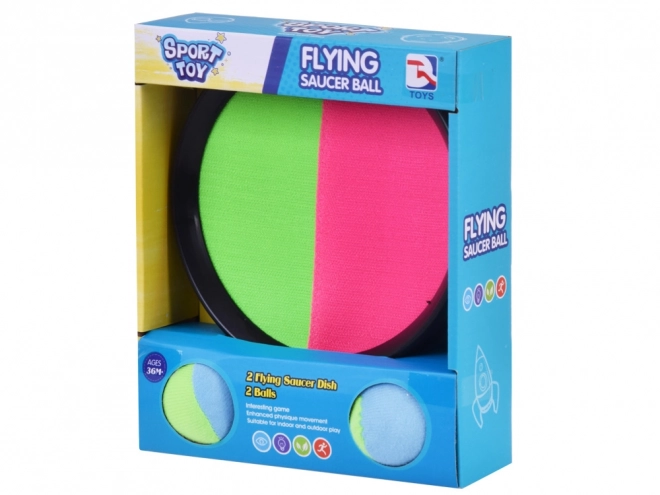 Jeu avec raquettes à scratch et balles