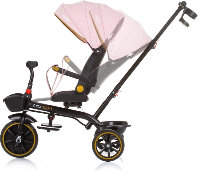Tricycle avec toit Max Sport 2-en-1 Flamant Rose
