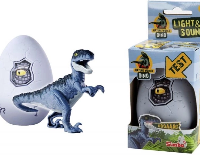 Figurine de dinosaure lumineuse dans un œuf