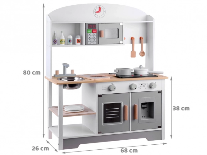 Grande cuisine en bois pour enfants avec accessoires