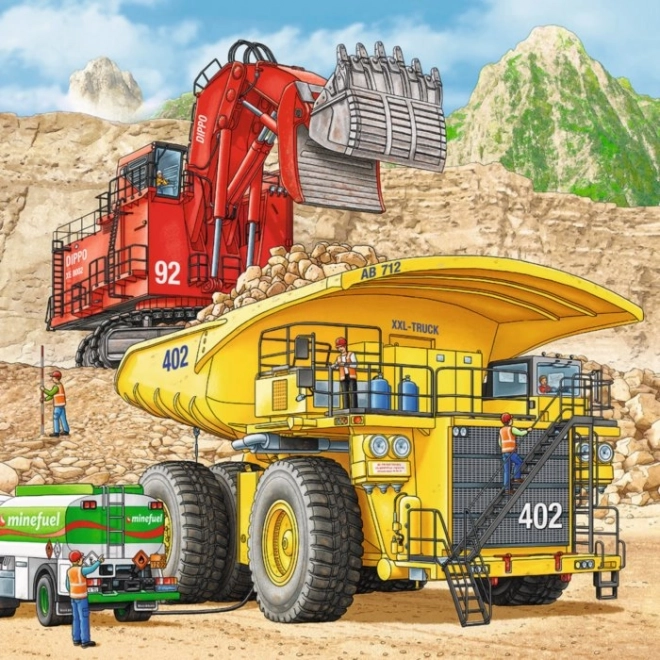 Ravensburger puzzle grandes machines 3x49 pièces