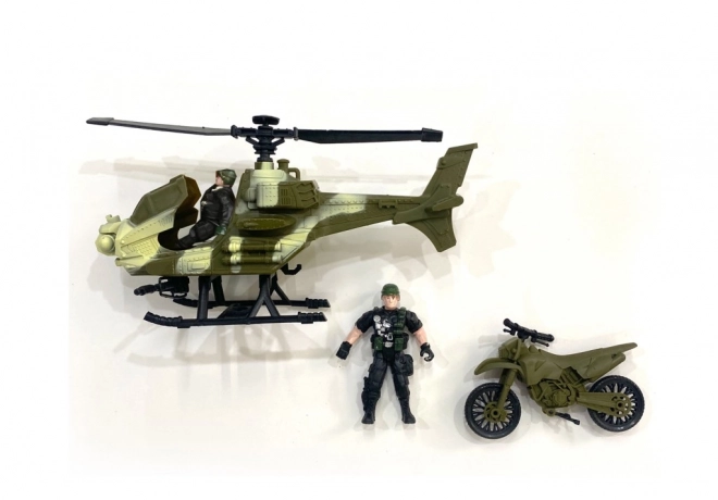 Ensemble de combat spécial - Hélicoptère et voiture tout-terrain