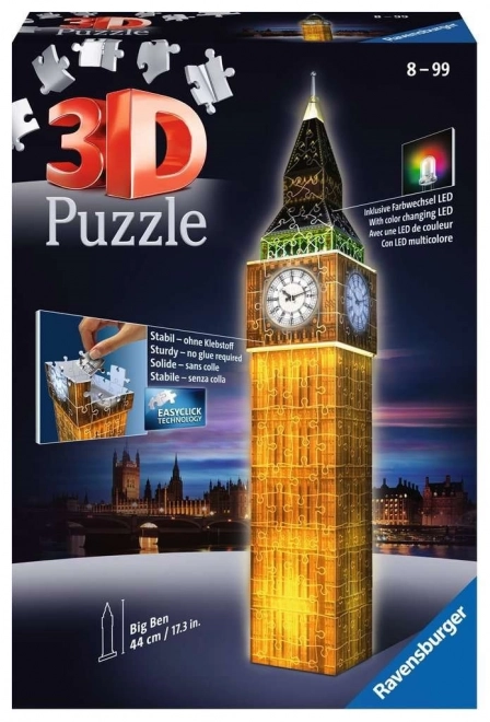 Puzzle 216 pièces 3D Big Ben Nuit