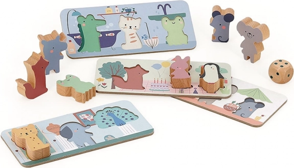 Ensemble de jeux d'animaux pour les tout-petits 4 en 1 Vilac