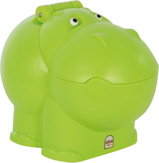 Boîte à jouets en plastique Hippopotame vert