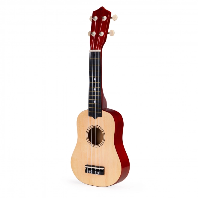 Ukulélé en bois pour enfants avec 4 cordes en nylon, marron ECOTOYS