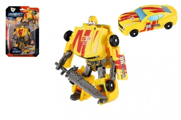 Transformer robot voiturette jaune