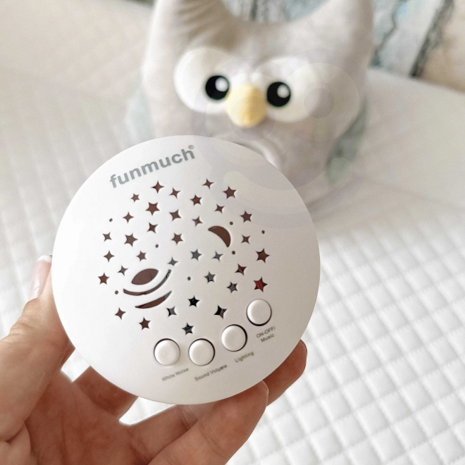 Berceuse peluche hibou avec projecteur 2 en 1 - 10 berceuses