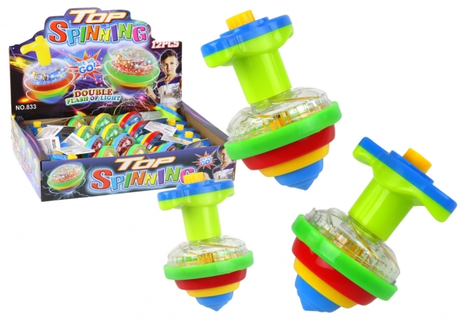 Disque lumineux rotatif coloré Spinning Top