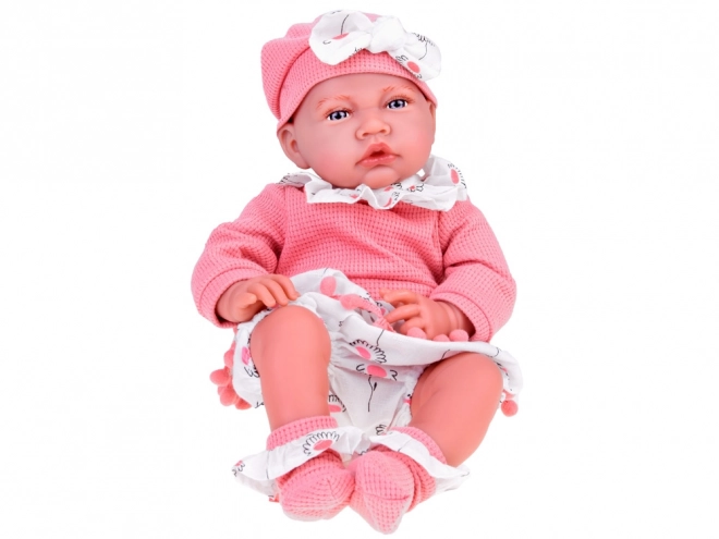 Poupée interactive pour enfants 45 cm en tenue rose