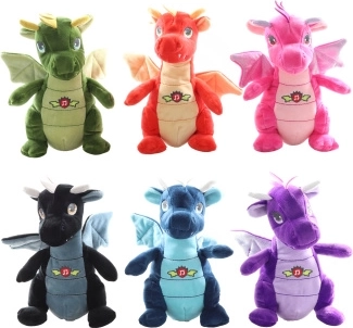 Dragon en peluche avec son 20 cm