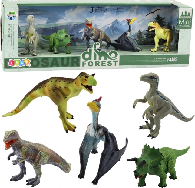 Ensemble de figurines de dinosaures réalistes Forêt - 5 pièces