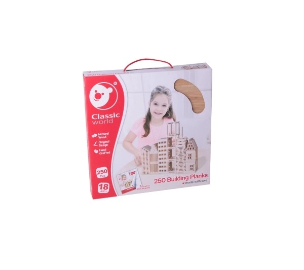 Blocs de construction en bois pour enfants - 250 pièces
