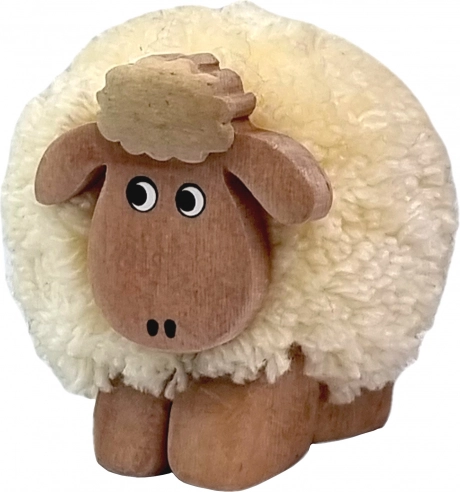 2Kids Toys figurine en bois mouton avec pompon