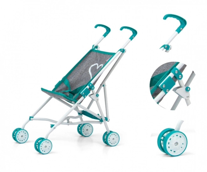 Poussette pour poupées Julia Prestige Menthe