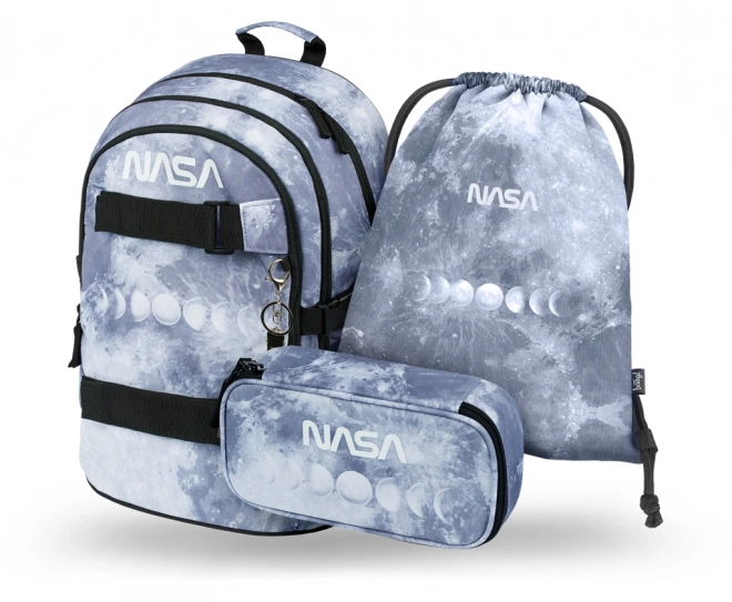 BAAGL 3 SET Skate NASA Gris : sac à dos, trousse, sac