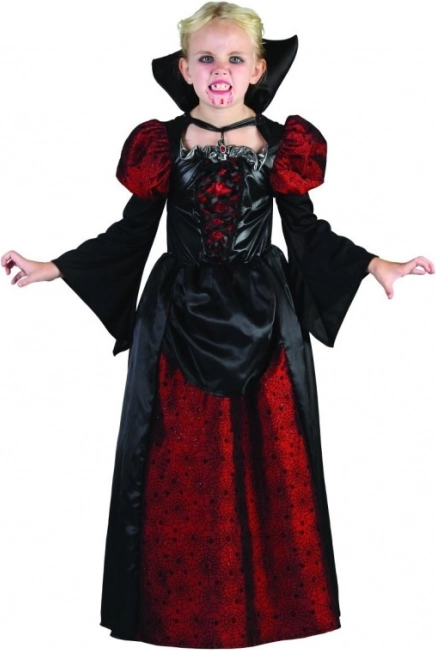 Robe de carnaval Vampire pour enfants, taille 120 - 130 cm
