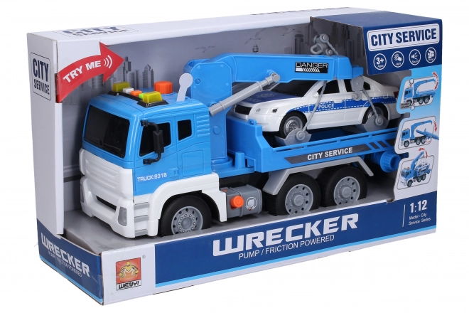 Tracteur avec voiture et effets