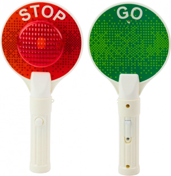 Panneau de signalisation policier pour enfants STOP/GO avec lumière