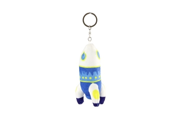 Pendentif fusée peluche 10x5cm dans un sac