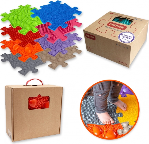 tapis puzzle sensoriel orthopédique woopie 8 pièces