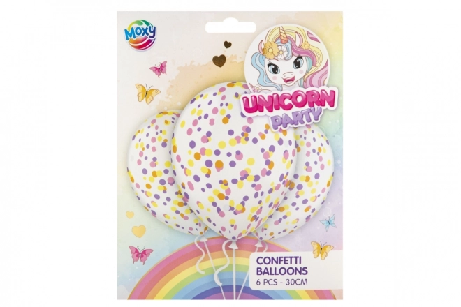 Ballons confettis 30 cm 6 pièces