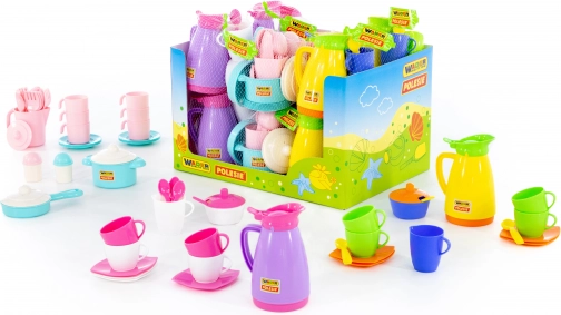 Vaisselle en plastique pour enfants – sets de thé et de cuisine, 12 pièces et plus