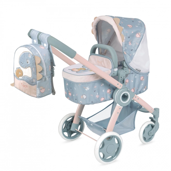 DeCuevas 80580 Poussette pliable pour poupées 3 en 1 avec sac à dos COCO 2024 - 70 cm