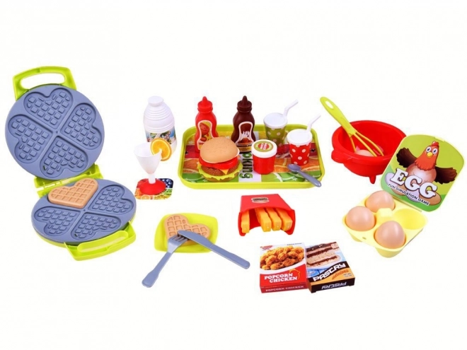 Set de cuisine pour enfants avec gaufres et accessoires