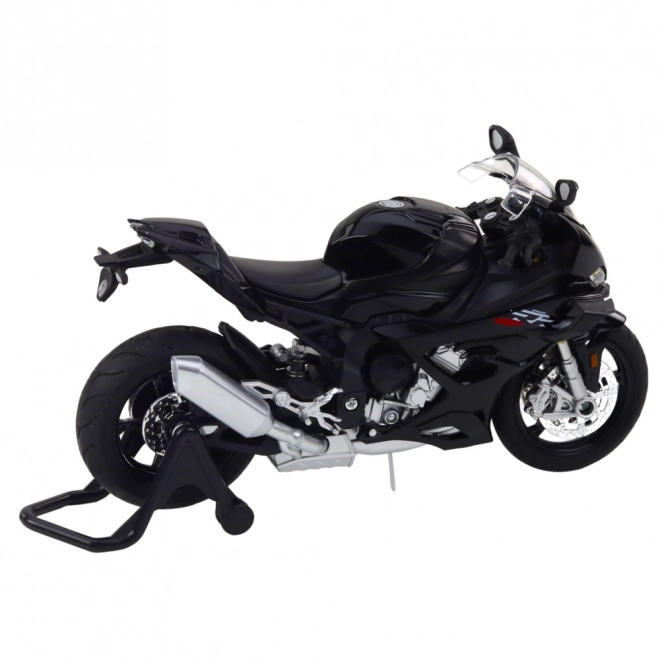 Modèle de moto sportive en métal avec éclairage et son noir 1:12