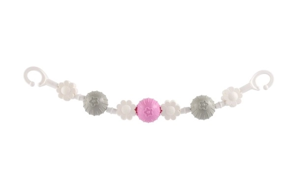 Chaîne colorée avec boules pour poussette 41 cm