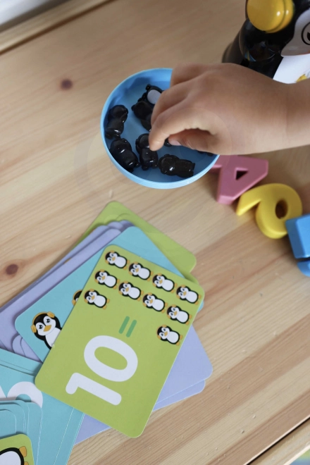 Balance d'équilibre Woopie avec pingouins pour l'apprentissage des mathématiques