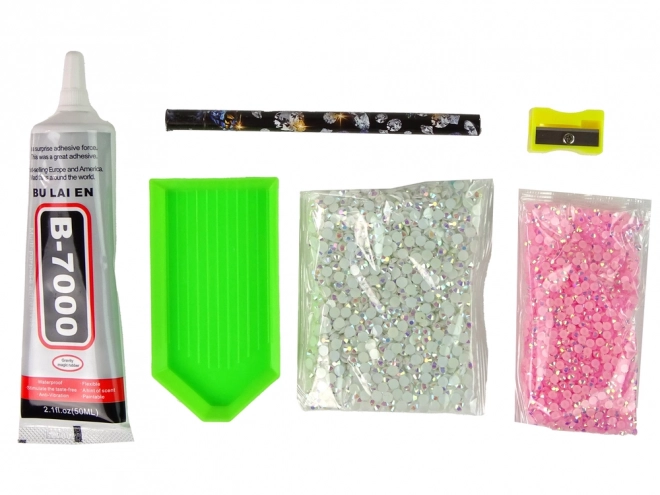 Kit Licorne DIY Diamants Cristaux Rose