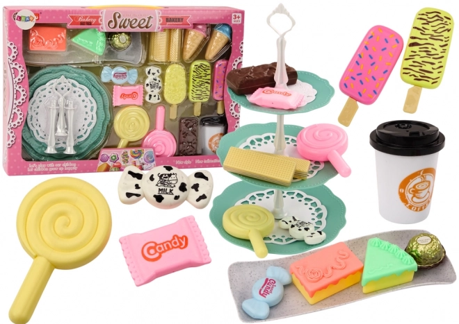 Set de Café Pâtissier Gâteaux Figurines Gâteau Café 25 élém.