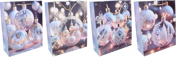 Sac cadeau de Noël taille L 32 × 41,5 × 12 cm