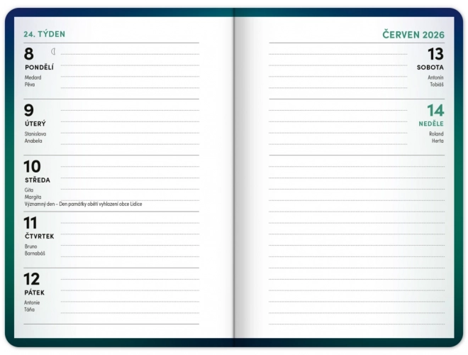 Agenda scolaire Vert 2025–2026