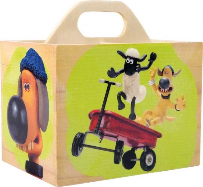 Petit Support en Bois pour Crayons Shaun le Mouton