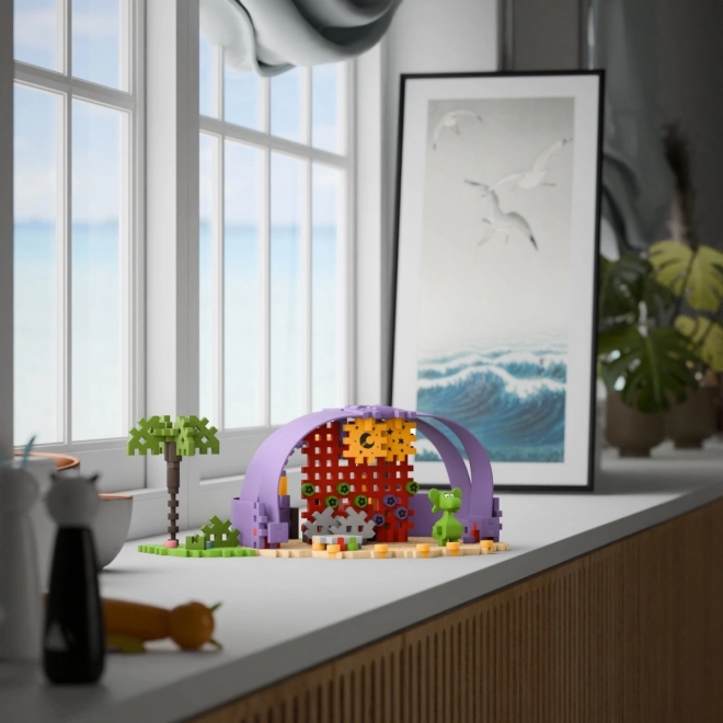Kit de construction créatif Mini Waffle - Diplodocus et scène 148 pièces