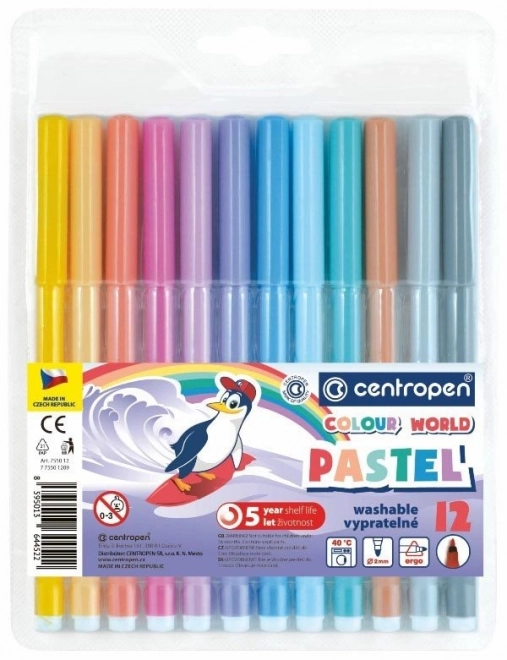 CENTROPEN Fixy 12 couleurs Pastel