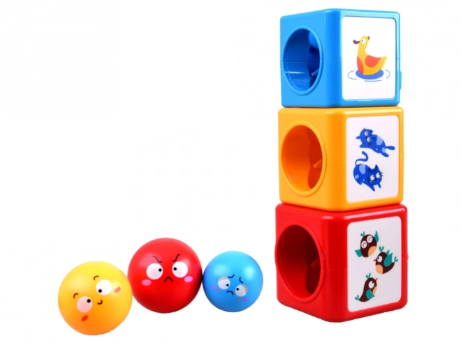 Jeu de construction coloré et tour de tri pour enfants